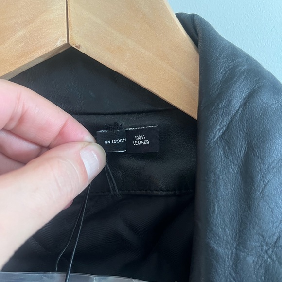 NWT BLK DNM Motorcycle Jacket. Black. Size Large. - Picture 3 of 10